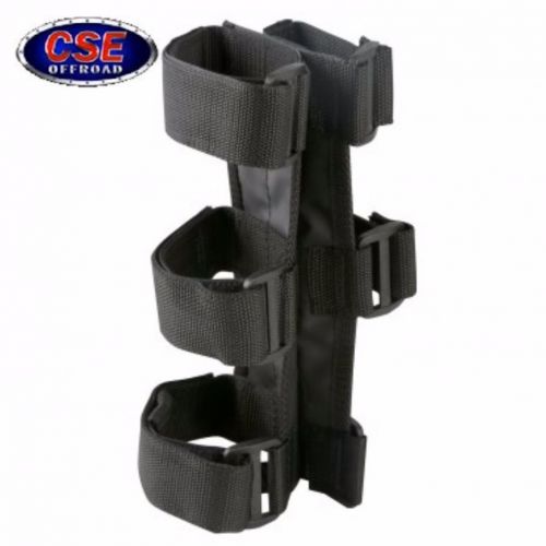 Black atv utv fire extinguisher holder fits : 1&#034;- 1.5&#034; bar 63305.21 rugged ridge