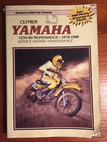 1978-1990 clymer yamaha motorcycle yz50-80 monoshock service manual