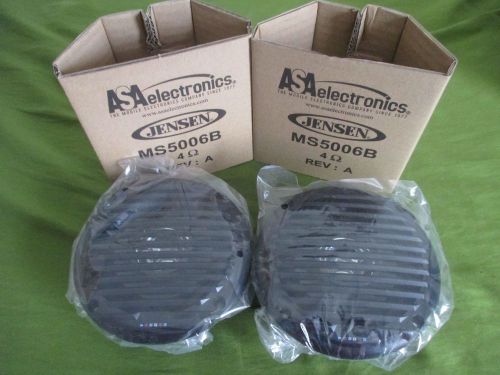 New pair jensen ms5006b 5.25 inch black marine grade dual cone speaker camper rv