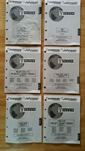Full set of evinrude-johnson omc service parts manuals1993 final edition