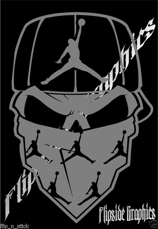 Decal graphics bandana jordan trucks cars windows vinyl bumper stickers