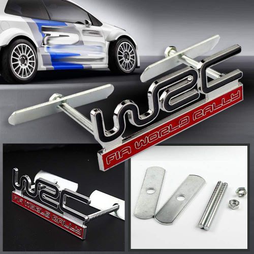 Wrc logo 3d metal wrc rally racing front grill grille badge emblem