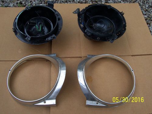 1961 ford falcon headlight assemblies futura 1 pr. buckets trim bezels ranchero