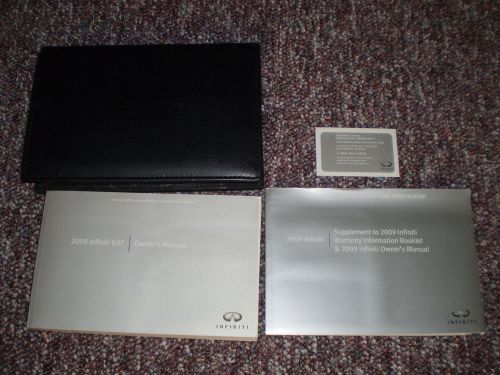 2009 infiniti g37 sedan &amp; coupe car owners manual books guide case all models