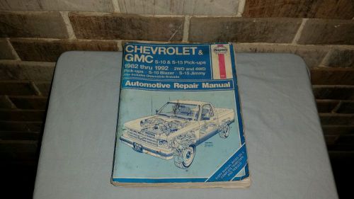 Haynes 82-92 chevrolet gmc s10 s15 blazer jimmy 2 4wd bravada repair manual book