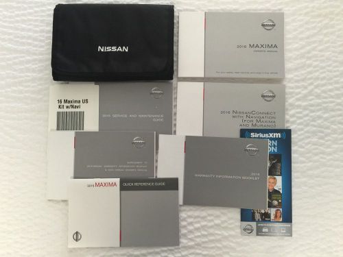 2016 nissan maxima complete car owners manual books nav guide free shipping