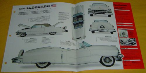 1953 white cadillac eldorado convertible 331 ci v8 imp info/specs/photo 15x9