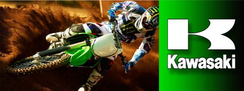 Kawasaki moto cross full color custom vinyl banner dirt bike racing moto x racin