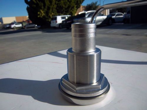 1.5 inch hose stainless steel exhaust port with flapper