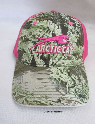 2015 new arctic cat aircat pink camo adjustable baseball hat cap 5253-147 womens