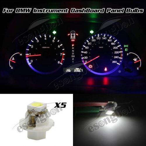 5x b8.4d led bulbs for bmw instrument cluster speedometer gauge light white