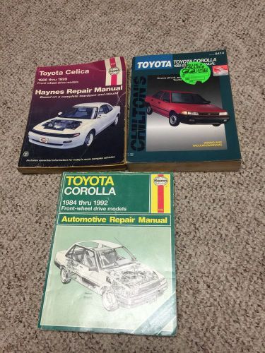 Toyota corolla/celica chilton/haynes book lot 84-99