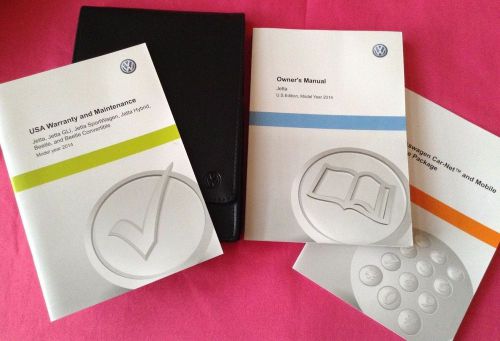 Volkswagen vw jetta owner manual 2014 w/guides + case