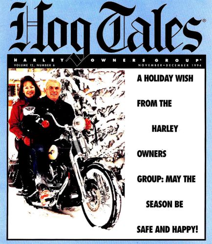 1994 nov/dec harley hog tales magazine -topeka recap-1995 hog rallies &amp; events