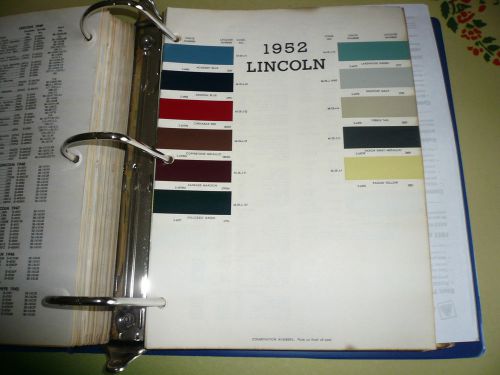 1952 lincoln arco paints color chip paint sample - vintage