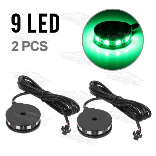 2pcs led cycle wheel pod center axle glow lights sport bike green repair parts