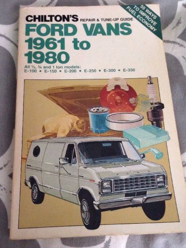 Ford vans 1961 to 1980 chitons service manual repair tune up guide
