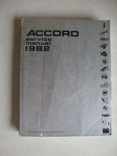 Factory 1982 honda accord automotive service manual  no. 61sa500