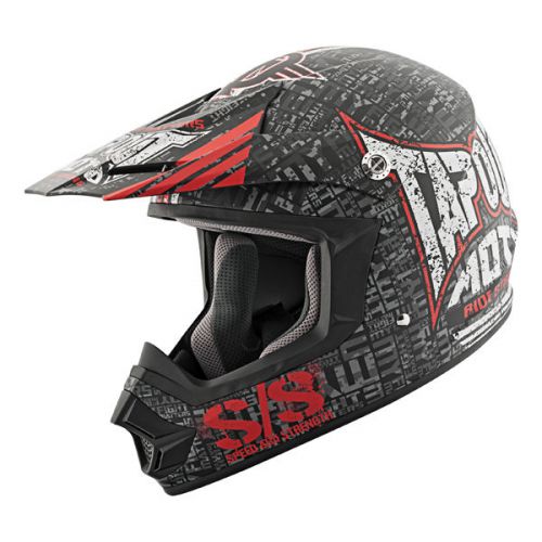 Speed &amp; strength ss2300 youth helmet tapout/red