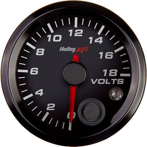 Holley 553-126 efi voltage gauge  2-1/16&#034; 0-18v 270&amp;deg; sweep