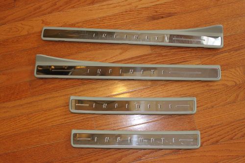 02 03 04 infiniti i35 set of 4 factory infiniti chrome door sill plate