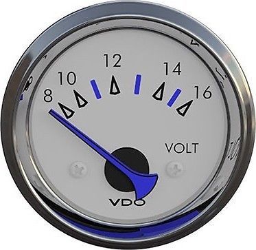 Vdo 332-10265 voltmeter 8-16v - allentare white