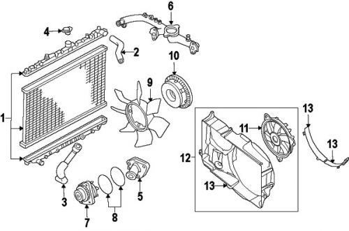 Nissan 210107y026 genuine oem water pump