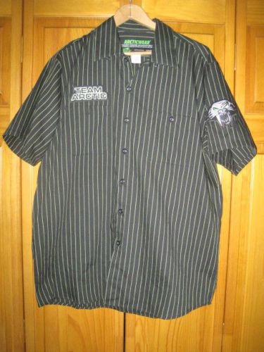 Arctic cat snowmobiles team arctic mechanic&#039;s shirt men&#039;s l black