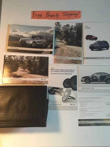 2015 subaru forester owners manual w/case. #0041 free priority shipping!