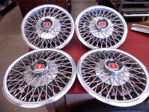 1975 - 1982 ford &amp; mercury 14 inch spoke wire wheel hub cap hubcap cover set