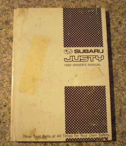 Used 1990 subaru justy owners manual