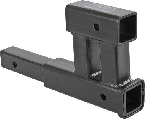 Dual trailer hitch receiver rise-drop adapter-extension (cl-drh-1)