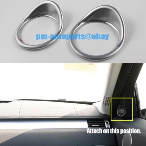 Pm matt chrome front door stereo sound speaker frame trim for range rover evoque