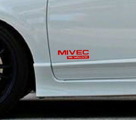 Mivec 16 valve decals