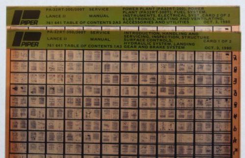 Piper lance ii pa-32rt-300/300t service manual microfiche