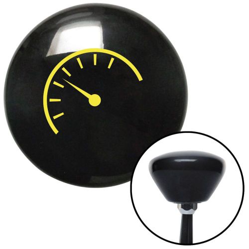 Yellow instrument gauge black retro shift knob with m16 x 1.5 insertrack strip