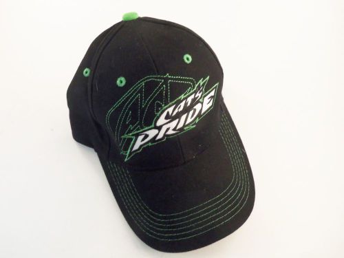 2006 arctic cat racing black &amp; green velcro closure baseball hat cap