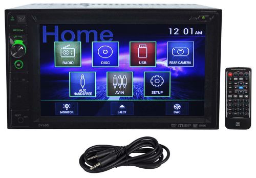 Dual dv605 car double din 6.2&#034; dvd/cd/mp3 reciever w/ usb/aux/sd/rds + aux cable