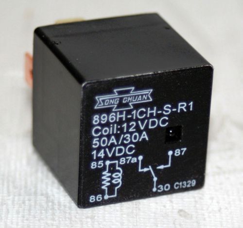 Auto / boat / truck relay 12vdc 50a/30a song chuan  896h-1ch-s-r1