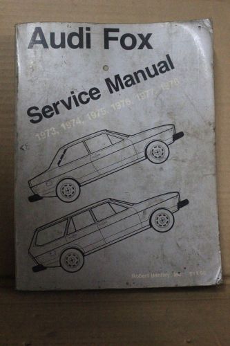 Vintage audi fox service manual 1973 - 1978