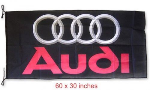 Audi * black flag app size 60&#034; x 30&#034; inches * free ship for each flag add