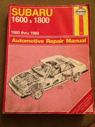 Haynes repair manual for subaru 1600 &amp; 1800 1980-89