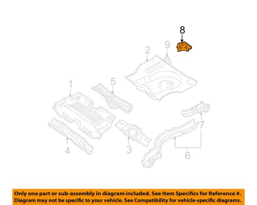 Nissan oem 04-06 sentra floor rails-rear-muffler bracket 745605m030