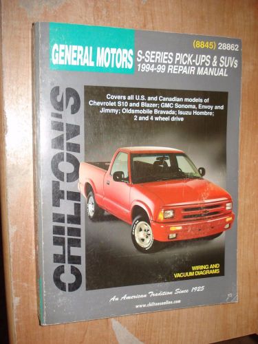 1994-1999 chevy s10 gmc sonoma truck shop manual service book blazer envoy