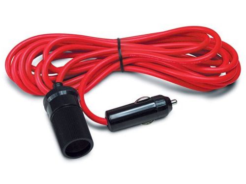 Extension cord 12ft w/cigarette lighter plug 12v volt power socket heavy duty