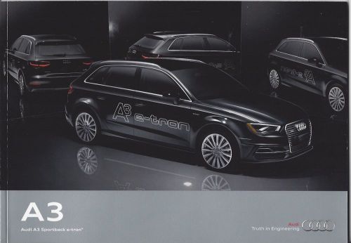 New 2016  audi a3 sportback e-tron   -   47 page brochure