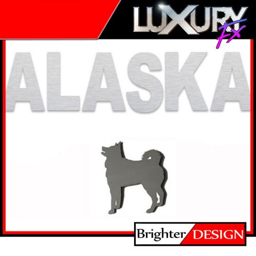 7p stainless steel alaska &amp; husky emblem by luxury fx