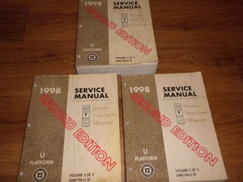 1998 chevrolet venture / oldsmobile silhouette / pontiac transport shop manuals