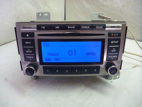 10-12 hyundai santa fe radio cd player bluetooth mp3 xm aux 96180-0w500 c55852