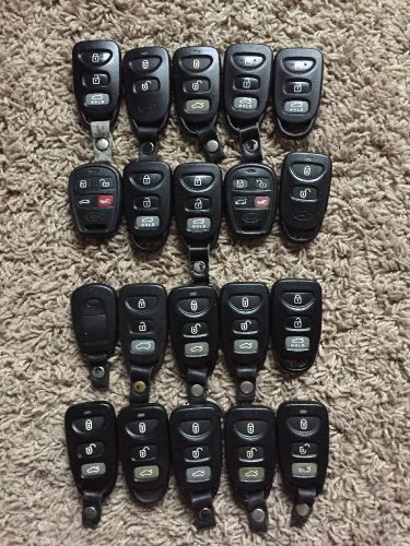 Lot of 20 oem  hyundai / kia key remote fob (2&amp;3&amp;4-button) fcc: unkown nr!